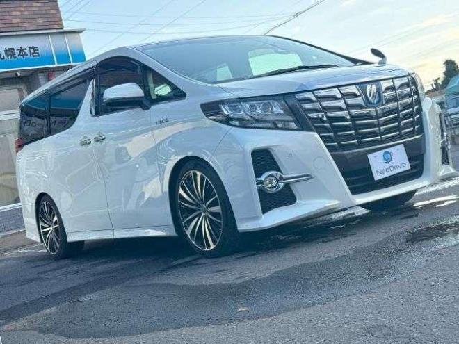 アルファードハイブリッドハイブリッド2.5SR 4WD  ローンが不安な方＜優遇ローン＞寒冷地仕様　純正ワイドナビ