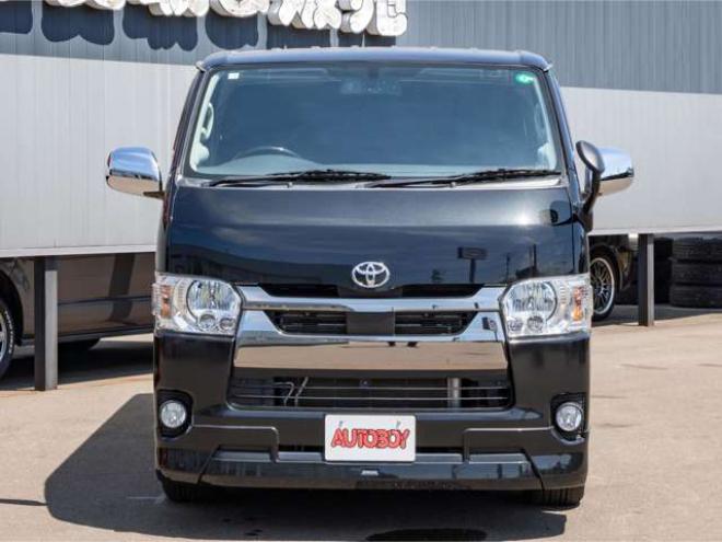 ハイエースバン2.8ダークプライム マルチロールトランスポータータイプIIロング ディーゼルターボ4WD　モデリスタフルエアロ・415COBRAバッドラッカー18インチAW・純正SDナビTV・Bカメラ・両側パワスラ・LEDライト・スマキー・AC100V・ベッドキット・エンスタ 2800
