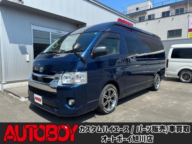 ハイエースバン2.8 DX ワイド スーパーロング ハイルーフ GLパッケージ ディーゼルターボ 4WD　2800ディーゼルターボ キーレス AC100V ベンチシート ETC 電動格納ミラー リアヒータークーラー BIGX11インチ バックカメラ　Bluetooth フルセグTV 純正エンスタ BADRUCKE18in　TOYO　H30ホワイトレター Fスポイラー 2800
