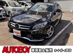 ベンツ　Cクラスワゴン C200 4マチック スポーツ 4WD　ブラインドスポットモニター・ディスタンスパイロットディストロニック・ステアリングパイロット・アイドリングストップ・電動テールゲート・メモリーパワーシート・LEDヘッドライト・純正ナビ・バックカメラ 2000
