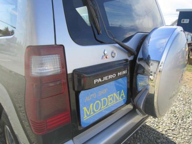 パジェロミニアクティブフィールド エディション 4WD　ターボ　純正アルミ　背面ハードカバー　フォグ　Pガラス ナビ シートヒーター キーレス 三菱ディーラーでTベルト ウオーターポンプ テンショナー交換済 冬タイヤ+アルミ積込み 660