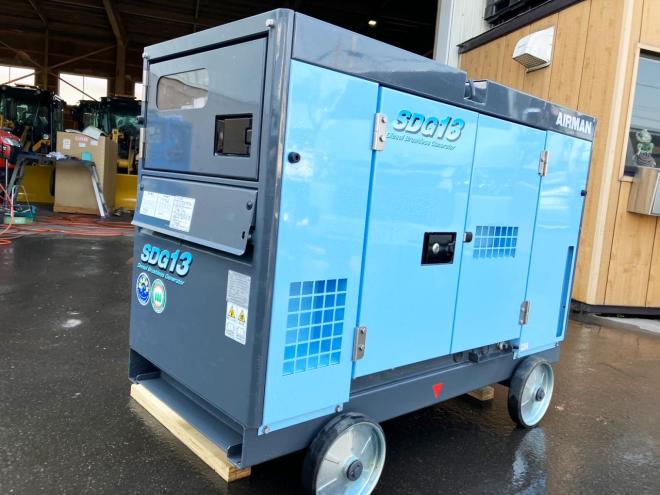 発電機北越エアマン　中古　SDG13S-3B1　
