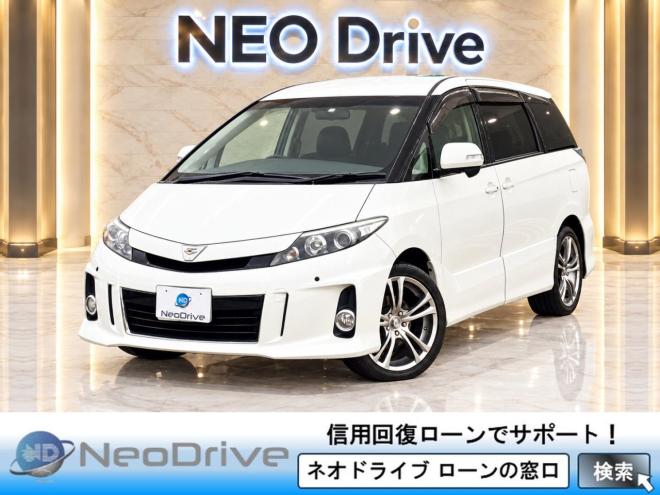 エスティマ2.4アエラス レザーパッケージ 4WD　ローンが不安な方＜優遇ローン＞本州仕入　両側パワスラ　後席モニター
