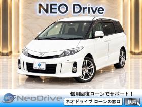 エスティマ　2.4アエラス レザーパッケージ 4WD　ローンが不安な方＜優遇ローン＞本州仕入　両側パワスラ　後席モニター