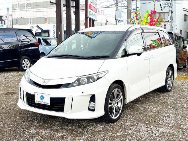 エスティマ2.4アエラス レザーパッケージ 4WD　ローンが不安な方＜優遇ローン＞本州仕入　両側パワスラ　後席モニター