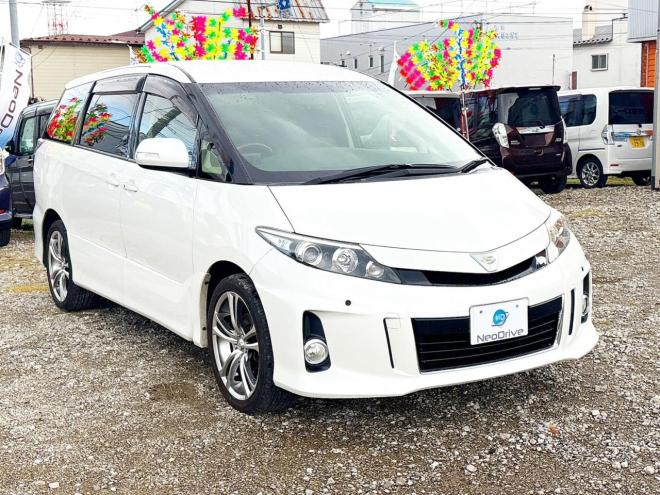 エスティマ2.4アエラス レザーパッケージ 4WD　ローンが不安な方＜優遇ローン＞本州仕入　両側パワスラ　後席モニター