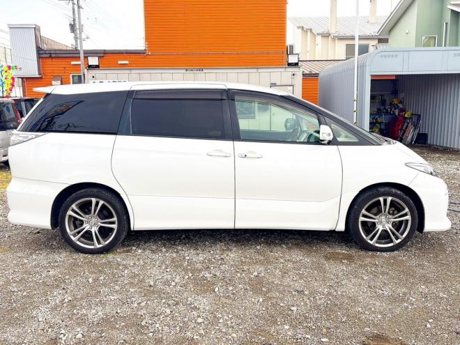 エスティマ2.4アエラス レザーパッケージ 4WD　ローンが不安な方＜優遇ローン＞本州仕入　両側パワスラ　後席モニター