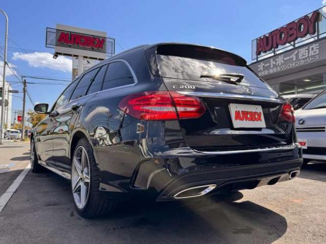 ベンツCクラスワゴン C200 4マチック スポーツ 4WD　ブラインドスポットモニター・ディスタンスパイロットディストロニック・ステアリングパイロット・アイドリングストップ・電動テールゲート・メモリーパワーシート・LEDヘッドライト・純正ナビ・バックカメラ 正規輸入車 2000