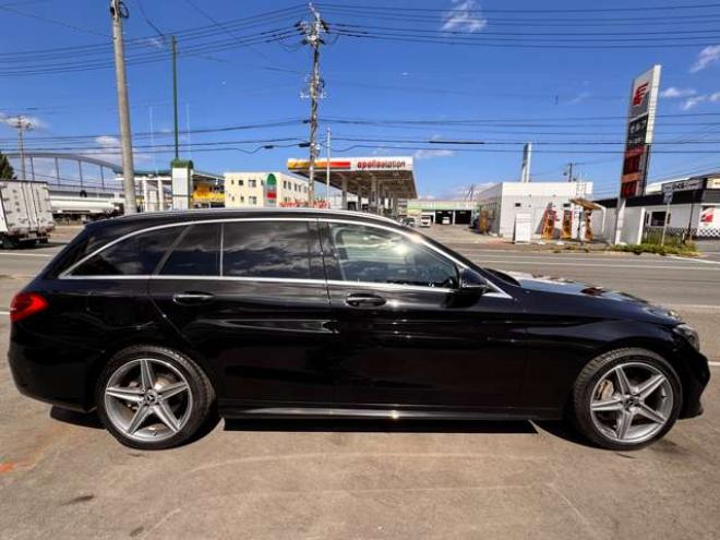 ベンツCクラスワゴン C200 4マチック スポーツ 4WD　ブラインドスポットモニター・ディスタンスパイロットディストロニック・ステアリングパイロット・アイドリングストップ・電動テールゲート・メモリーパワーシート・LEDヘッドライト・純正ナビ・バックカメラ 正規輸入車 2000