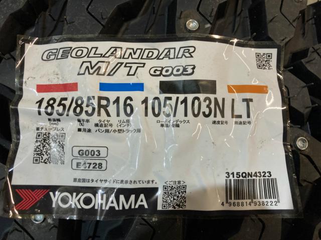 新品冬タイヤ YOKOHAMA GEOLANDAR M/T 185/85R16 105/103N LT 4本