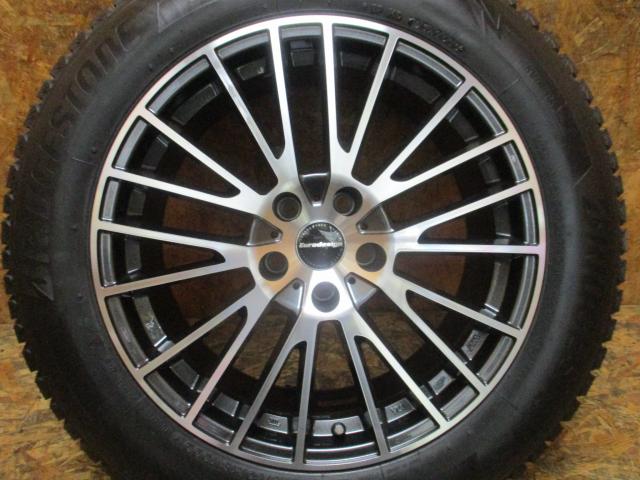 ユーロデザイン　CALWER　18×8J（+30）5H-112/　225/60R18（ブリヂストン　DM-V3）アルミ　タイヤ新古品セット