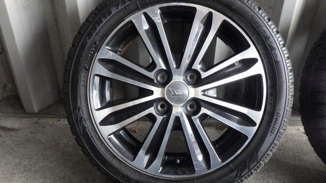 ダイハツタント純正 4.5x15 ET45＋TOYO GARIT GIZ 165/55R15 8.5分山 中古４本ムーヴ、ウェイク他