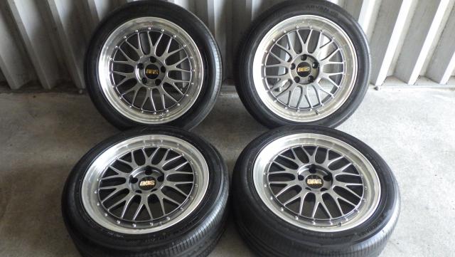 鍛造！美品！BBS LM (LM080)18x8J 5-114.3 ET40 ADVAN dB V553 235/45R18 2024年製9分山 4本セット