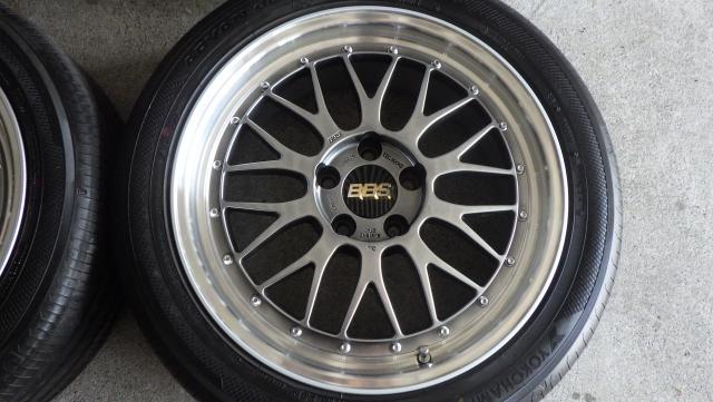 鍛造！美品！BBS LM (LM080)18x8J 5-114.3 ET40 ADVAN dB V553 235/45R18 2024年製9分山 4本セット