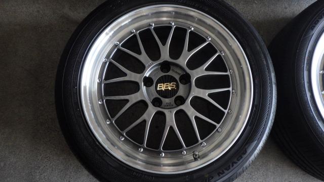 鍛造！美品！BBS LM (LM080)18x8J 5-114.3 ET40 ADVAN dB V553 235/45R18 2024年製9分山 4本セット