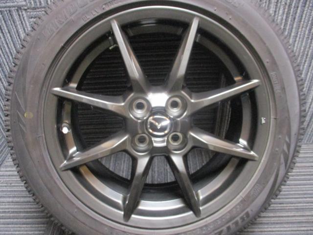マツダ純正　ND　ロードスター　16×6.5J（+45）4H-100/　195/50R16（ブリヂストン　VRX）タイヤ2015年製造
