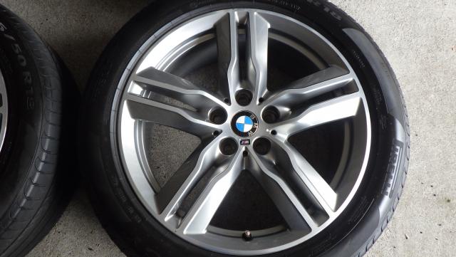 18×7.5J 5H/112 51 BMW X1(F48) Mスポーツ 18x7.5J 5-112 ET51 2022年製 ピレリPOWER GY 225/50R18 99W