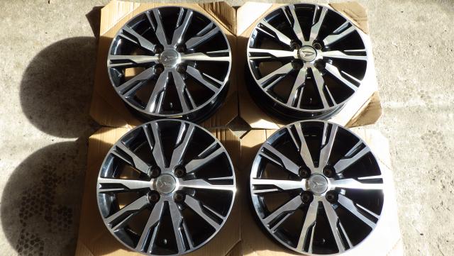14×4.5J 4H/100 45 ダイハツ タントカスタム純正 アルミホイール 14x4.5J ET+45 PCD100-4H ４本セット 071219 ウェイクミライース