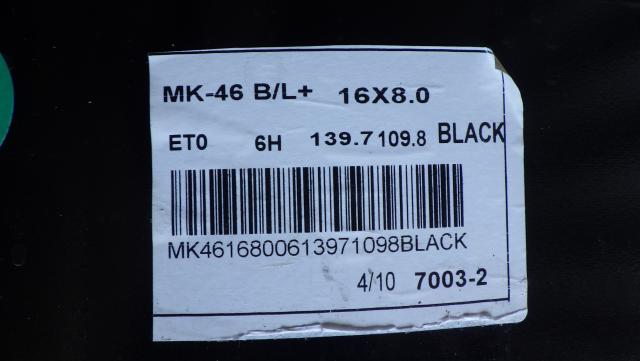 ランクル８０等にMKW MK46 B/L ビードロック仕様 16x8J ET0 PCD139.7 6穴 ４本セット