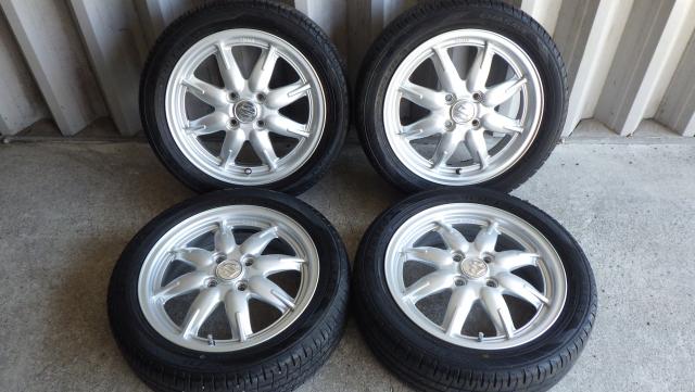 suzuki 純正 ENKEI製15x4.5J ET+45 PCD100 ダンロップ エナセーブ EC204 165/55R15 75V 080512
