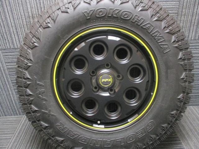 共豊コーポレーション　PPX　MIL:8　17×7J（+35）5H-127/　245/75R17（ヨコハマ　ジオランダーX-AT）　新品展示品　ラングラー　