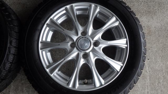 14×4.5J 4H/100 45 2024年製8.5分山！ミシュランX-ICE SNOW 155/65R14 75T WEDSアルミ 14x 4.5J ＋45 100 4H