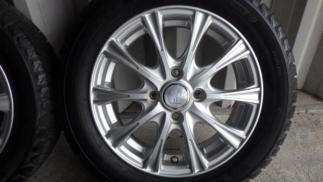 14×4.5J 4H/100 45 2024年製8.5分山！ミシュランX-ICE SNOW 155/65R14 75T WEDSアルミ 14x 4.5J ＋45 100 4H