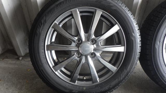 GRASS 15x4.5 4H100 +45　ヨコハマアイスガードIG60 165/65R15 81Q 中古４本