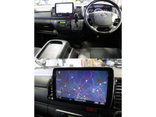 ハイエースバン4型スーパーGL ダークプライム ディーゼルターボ 寒冷地仕様 本州車 ビックナビTVバックカメラ ハーフレザーシート プッシュスタート 両側スライドドア リアヒータークーラー 車検新規 12ヶ月点検整備 保証付！ 4WD 3000 5Dr