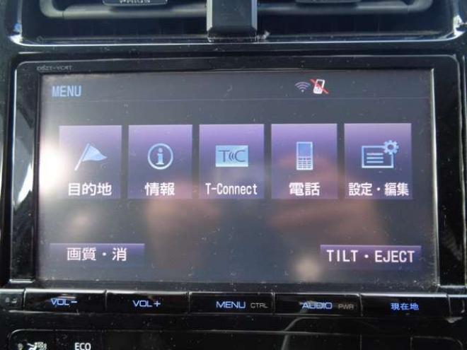 プリウス1.8 A ツーリングセレクション E-Four 4WD　純正ナビ付き　スマートキー一体型エンスタ 1800