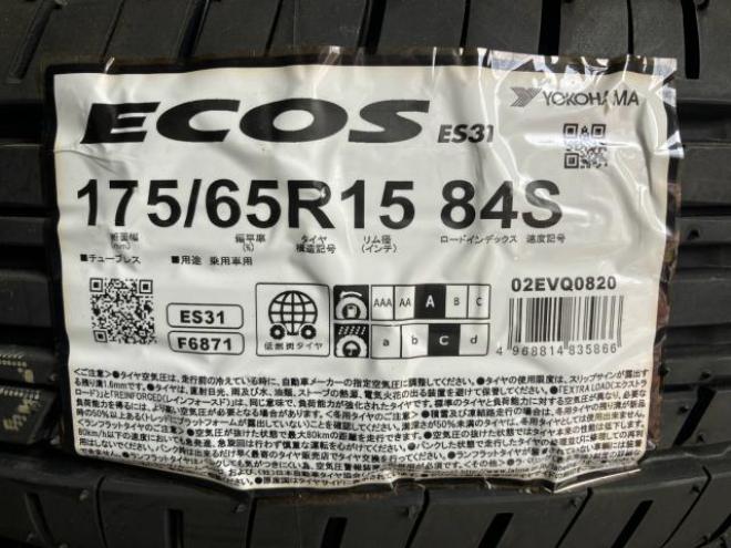 YOKOHAMA ECOS ES31 175/65R15 4本