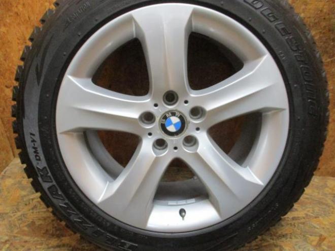 BMW純正　X6　19×9/10J（+48/+21）5H-120/　265/50R19（ブリヂストン　DM-V1）タイヤバリ山