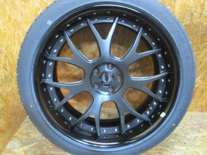 エイムゲイン　GⅡM FORGED　鍛造　22×9.5J（+25）5H-114.3/　265/40R22（マックストレック　FORTIS T5）タイヤ新品