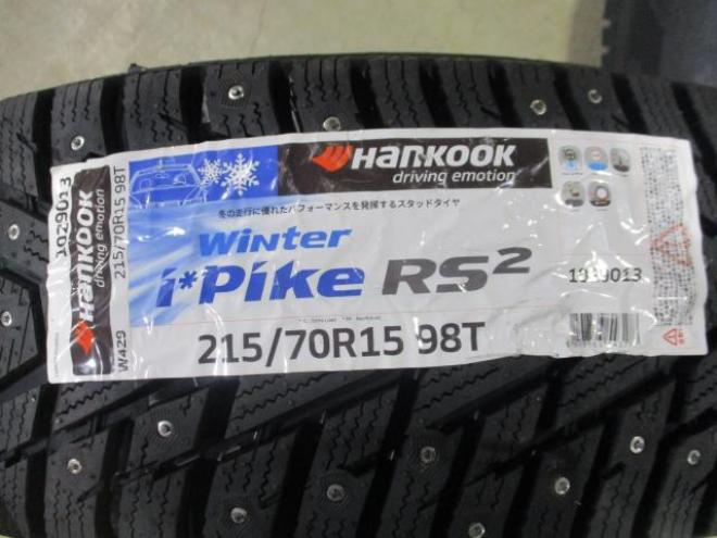 ハンコック　ウィンター　I＊Pike RS2　215/70R15　新品　ノーマルピン　スパイクタイヤ