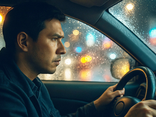 夜間や雨天時の視界不良